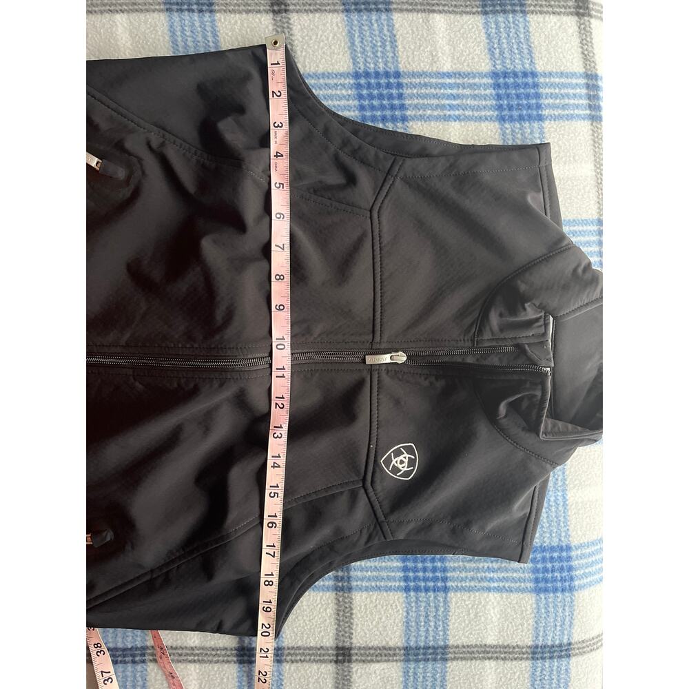 Ariat New Team Softshell Vest Womens Large AriatTek EUC Black White Logo - Picture 6 of 7